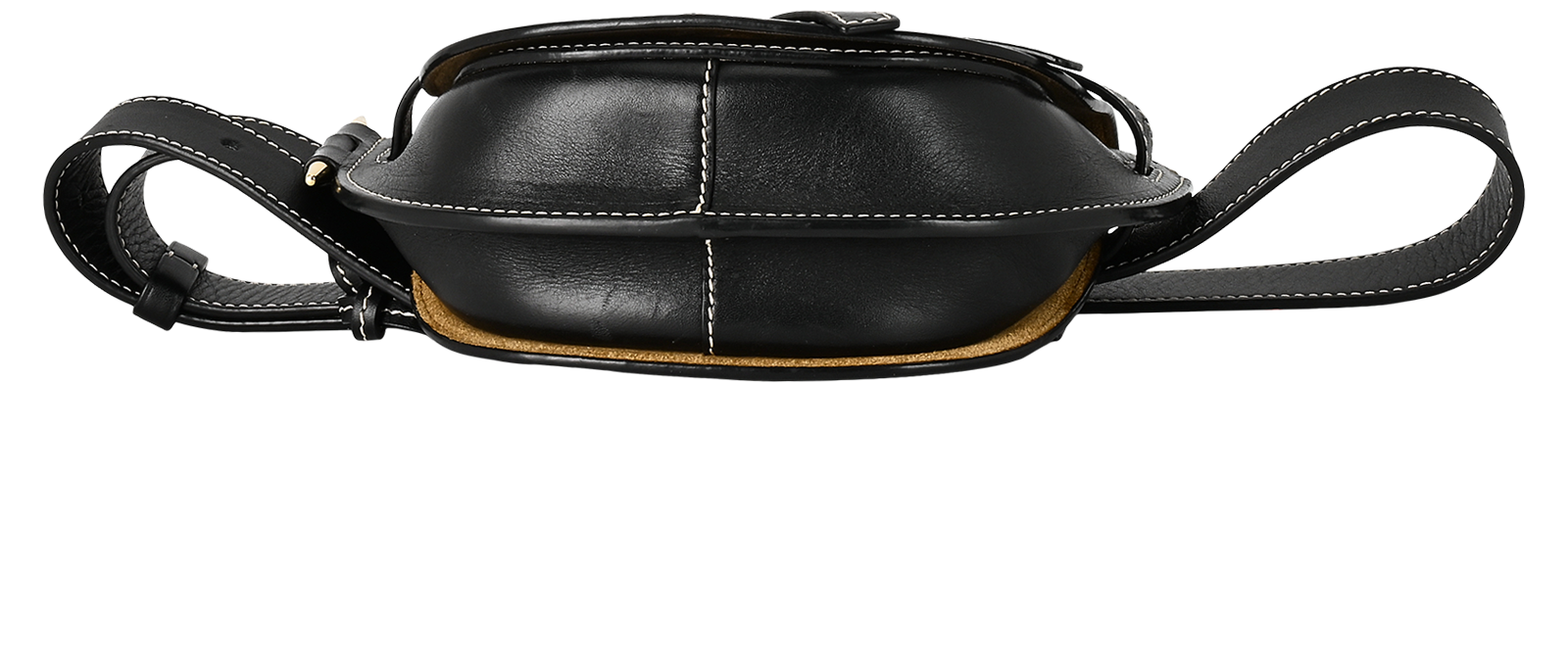 Mini Gate Belt Bag, &pound;850, Handbags, Black, Leather, Top view
